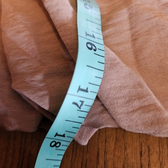 Dakatoo Tan 2 pc Outfit Puff Sleeveless Top Drawstring Waist Wide Leg Pant NWT - Picture 4 of 14